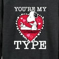 thumbnail image 3 of Peanuts - You're My Type - Women's Lightweight French Terry Long Sleeve Shirt, 3 of 6