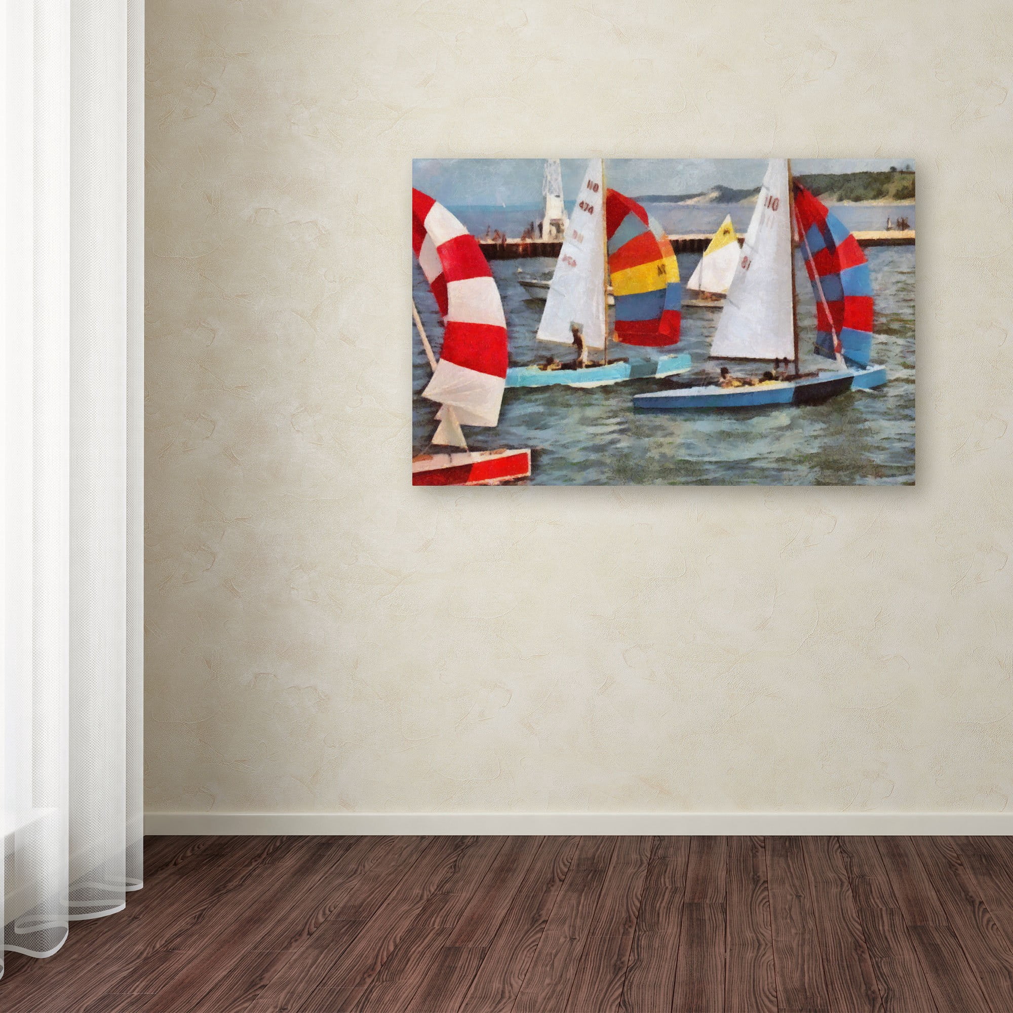 Trademark Fine Art "After the Regatta" Canvas Art by Michelle Calkins