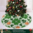 thumbnail image 6 of GZHJMY St. Patrick's Day Shamrock Christmas Tree Skirt Tree Skirt for Holiday Party Home Christmas Day Ornaments 36", 6 of 6