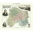thumbnail image 2 of Migeon 17x15 Gold Ornate Wood Framed with Double Matting Museum Art Print Titled - Marne Region France - Migeon 1869, 2 of 4