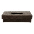 thumbnail image 2 of Pandan Dark Brown Woven Tissue Napkin Box Cover Holder Rectangle Handmade Home Decor, 2 of 4