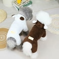 thumbnail image 3 of Yidarton Lovely Happy Bear Four-legged Velvet Warm Dog Clothes Autumn And Winter Teddy Fadou Bomei Pet Clothing  dark brown, 3 of 8