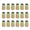 thumbnail image 1 of 18 Pcs Threaded Inserts for Wood, Zinc Alloy M8 Hex-Flush Thread Inserts Nuts 18mm Length, 1 of 6