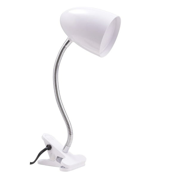 Mainstays LED Clip Lamp, White Plastic
