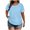 Blue, variant on Raeneomay Casual Plus Size Tunics Tops Women's 2024 Spring and Summer Fashion Easter Print Pattern Round Neck Short Sleeved T-Shirt Top/Shirt