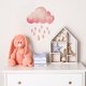 thumbnail image 2 of Adhesivos de pared con forma de nube rosa con gotas de lluvia, estilo acuarela, 2 of 4