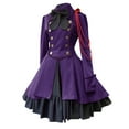 thumbnail image 1 of Gibobby Vestido Estapado Casual Princess Women Vestir Collar Patchwork Vintage Fashion Gothion Corte Gótica Vestido de Mujeres(Morado, XXXXXL), 1 of 5