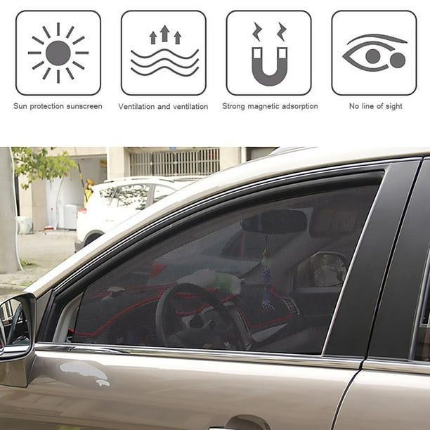 Parasol para ventanas de coche parasol magnético para coche protección UV cortina para automóvil JShteea Accesorios para autos y motos