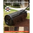 thumbnail image 3 of VEVOR Compost Spreader, 44" Wide Peat Moss Spreader with Push/Tow Handle, 4 Heights Adjustable, Powder-Coated Steel Garden Peat Moss Roller, Heavy Duty Grass Seed Roller for Planting Seeding, Black, 3 of 9