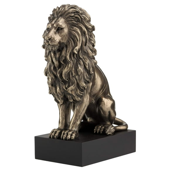 Unicorn Studios WU76813A4 Lion Assis sur le Piédestal Véronèse