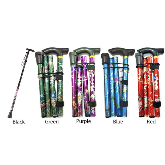 OOKWE Walking Canes for Women Men Walking Stick,Adjustable Heights - Self Standing Folding Cane,Portable Collapsible Cane