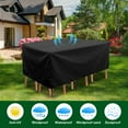 thumbnail image 4 of Outdoor Patio Furniture Covers Waterproof 210D Strong Tear Resistant Outdoor Table Covers, Patio Furniture Covers Windproof UV & Fade Resistant for Outdoor Furniture(71" Lx47 Wx19 H), 4 of 8
