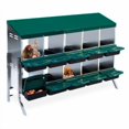 thumbnail image 1 of Chicken Nesting Box - 10 Compartment Metal Wall Mount Poultry Nesting Box for Chicken,Roll Away Laying Boxes for Hens,Easy Egg Collection, Easy Cleaning for Coop, Backyard, Farms, 1 of 8
