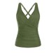 thumbnail image 2 of Trajes de Baño de Bikini de Mujer sin Mangas Sólido Empujado Acolchado de Baño Superior, Cuello en V Profundo Envoltura de Textura, Poliéster Spandex, 2 of 5