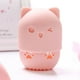 thumbnail image 2 of Vogacara Caja de almacenamiento de silicona, protección resistente y confiable para esponjas de maquillaje, soporte de esponja en forma de gato Pinceles de maquillaje y herramientas naranja, 2 of 6