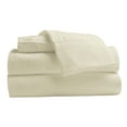 thumbnail image 4 of Comfy Bamboo World Series 90gsm 4pc Microfiber Bedsheets Sheet Set, Queen Size Bed, Cream, 4 of 5