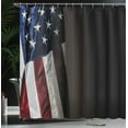 thumbnail image 3 of Ambesonne USA Shower Curtain, Americana Proud Country Flag, 69"Wx84"L, Charcoal Grey Night Blue, 3 of 4