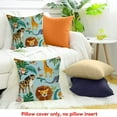 thumbnail image 4 of ZFLMY Animal Throw Pillow Covers  Cartoon Cushion Covers for Kids Boys Girls Monkey Deer Crocodile Hippo Blue Yellow Cushion Cases Soft Decorative Pillowcases 18x18in, 4 of 5