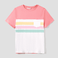 thumbnail image 2 of PatPat Family Matching Color Block Tee and Ditsy Floral Shirred Top Dress Sets, 2 of 4