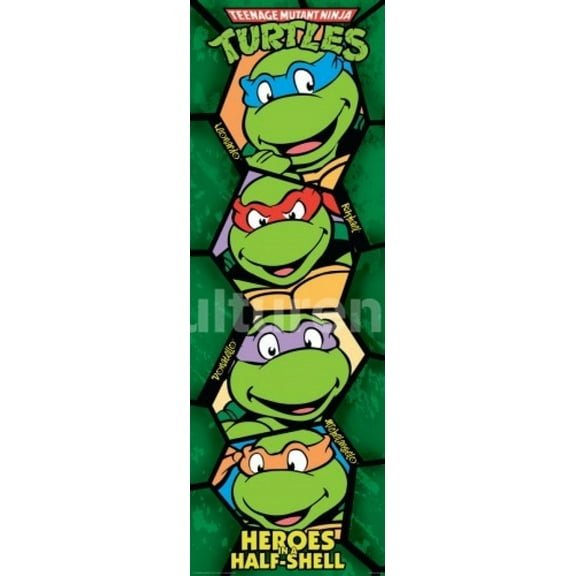 Teenage Mutant Ninja Turtles Retro Laminated Poster (36 X 12)