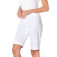 thumbnail image 2 of Slimsation Pull-on Solid 9 Inch White Shorts Women 12, 2 of 3