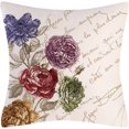 thumbnail image 3 of Vintage dense linen single-sided print throw pillowcase (45x 45cm) 2 pcs, 3 of 3