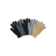 SLM Men's Warm Winter Soft Stretch Gloves Knit insulated Thermal -Black