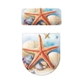 thumbnail image 5 of SEANATIVE Beach Starfish Toilet Seat Covers for Bathroom Set of 2 Toilet Tank Lid Blue Toilet Lid Protector Cover Polyester Soft Easy Installtion Bathroom Decoration, 5 of 7