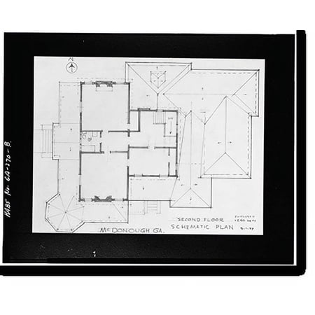 Historic Print, Lowe-Turner House, 88 Keys Ferry Street, McDonough, Henry County, GA - 8, 16" x 20"