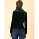 thumbnail image 5 of Chaqueta de Terciopelo Allegra K Vintage Verde Oscuro S, 5 of 6