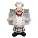 thumbnail image 1 of Creativo Chef Figurilla Linda Escultura Personaje Resina Coleccionable Artesanía Adornos de Cocina para Navidad Decoración de Cumpleaños Tarro de pimienta Gloria Figurilla de Chef, 1 of 8