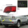 thumbnail image 5 of Left Rear Bumper Light Reflector Lamp for Land Cruiser Prado 120 Series GRJ120 TRJ120 FJ120 81591-60130, 5 of 5