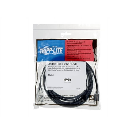 UPC: 0037332187574 | Tripp Lite Model P586-012-HDMI Mini-DisplayPort to HDMI Cable Adapter (M/M) Male to Male