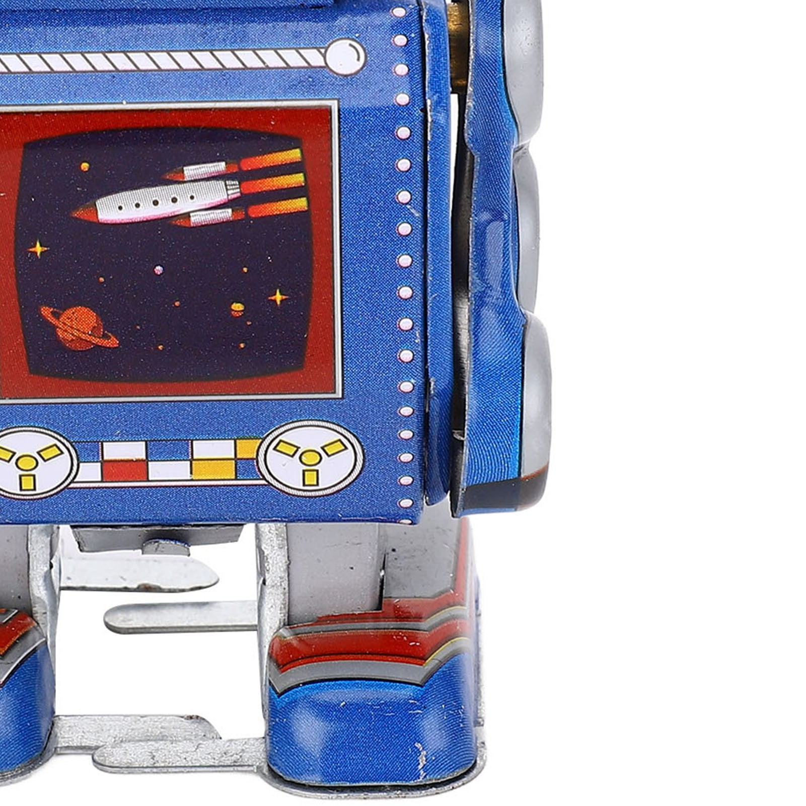 HLLR Toys Vintage Mécanique Clockwork Wind Up Walking Robot Tin Toy Kids Gift Collection