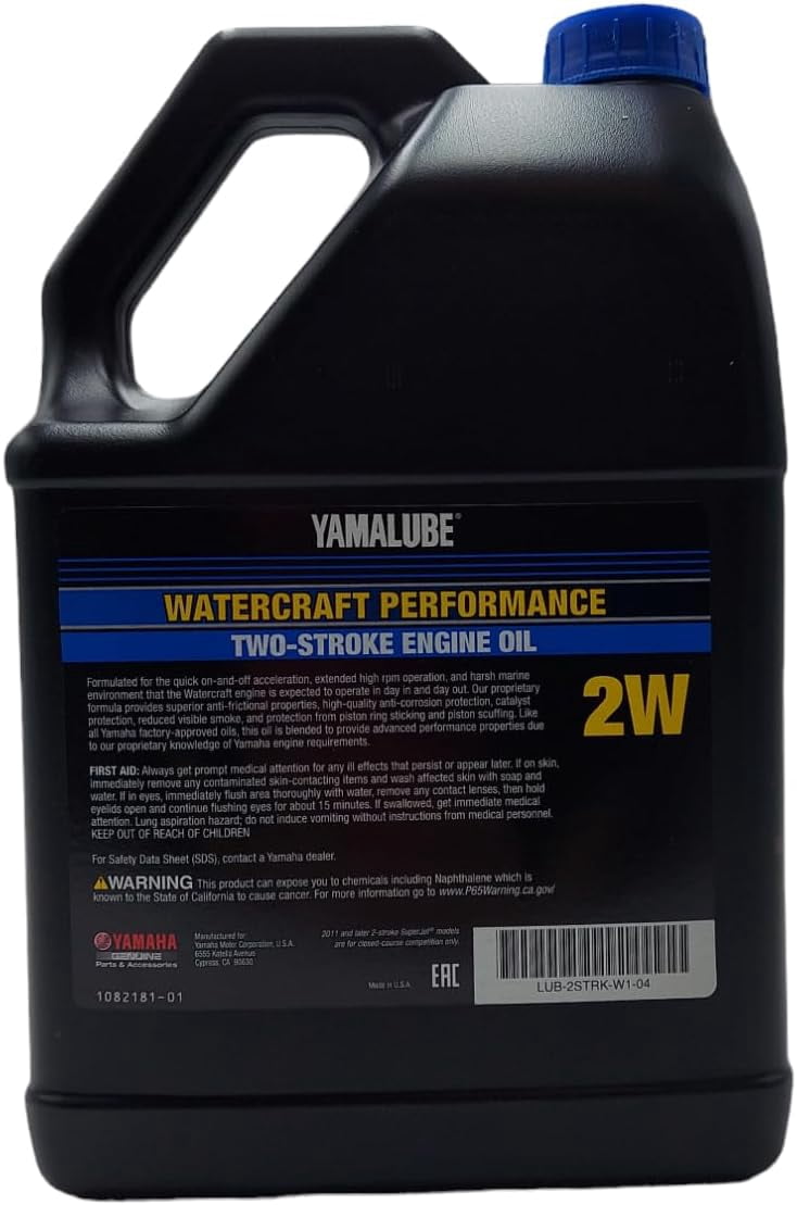 Yamaha LUB-2STRK-W1-04 Yamalube 2W Watercraft 2-stroke Oil Case of 4 Gallons