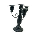 thumbnail image 4 of kowaku 4 Candle Metal Candelabra Elegant Candle Stand 7.28" Height Pillar Candle Holder for Office Festivals Party Wedding Fireplace Black, 4 of 9