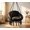 Black, variant on Skandiquip 55" Macrame Hanging Swinging Hammock Chair, Premium Handwoven Macrame with Oversized Cushion, for Porch, Balcony & Bedroom