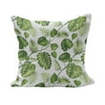 thumbnail image 1 of Leaf Fluffy Throw Pillow Cushion Cover, Brazilian Rainforest Foliage Nature Ivy Swirls Palm Banana Trees Leaves Art Print, Decorative Square Accent Pillow Case, 24" x 24", Pale Green, by Ambesonne, 1 of 5