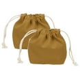 thumbnail image 1 of Uxcell 2 Pcs Bolsa de Maquillaje con Cordón, Bolsa Cosmética de Lona de 4.7" para Mujeres, Organizador de Artículos de Tocador para Viajes, Color Marrón, 1 of 7
