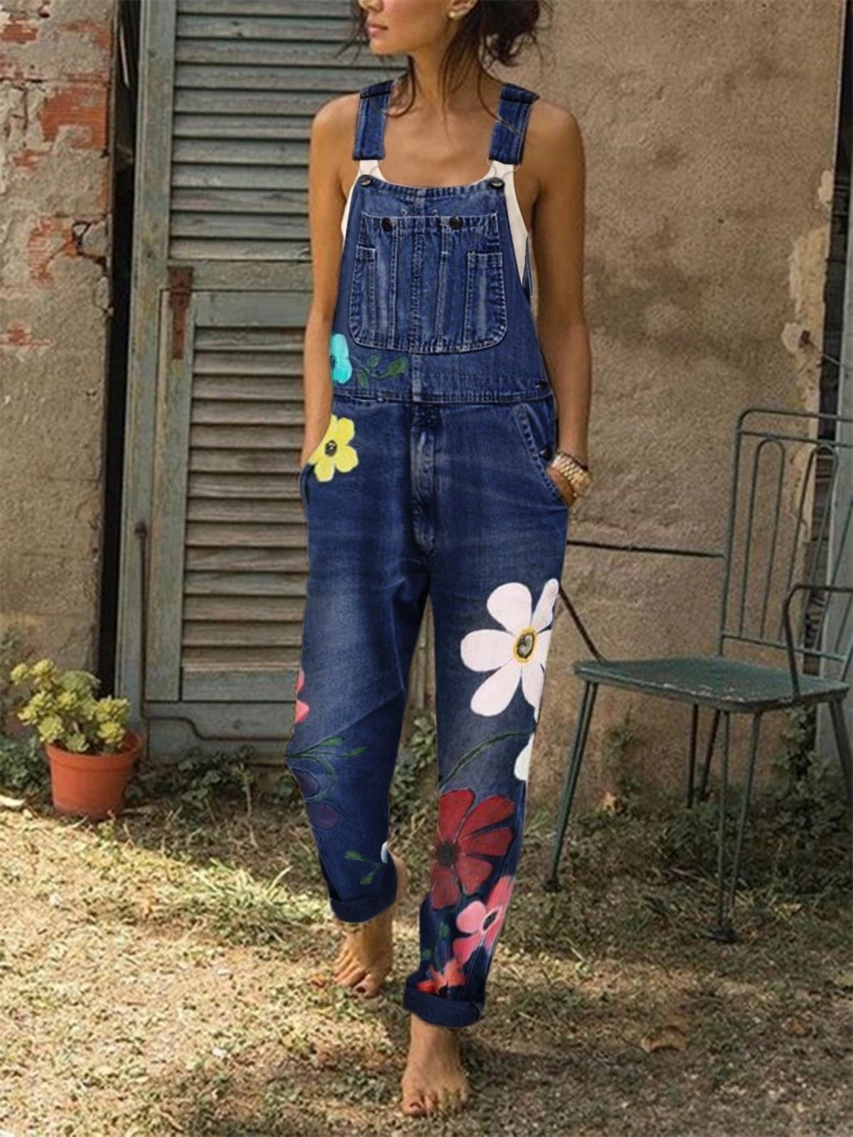 women's denim jumpsuits clothing