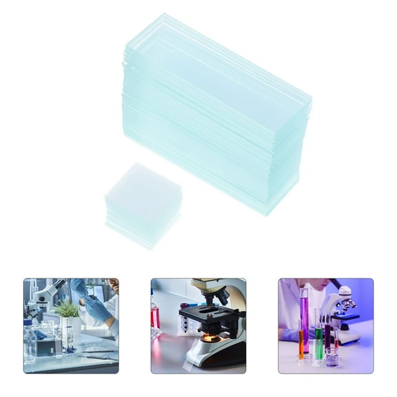 FRCOLOR 300Pcs  Transparent  Pre-Cleaned Glass Slides And Covers Microscope Accessories Ideal For Homeschool Supplies And Laboratory Consumables