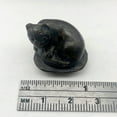 thumbnail image 4 of Carved Teak Kitty Cat On Clam Shell Ojime Netsuke Bead | 19x19x23mm | Brown | 1 Beads, 4 of 5