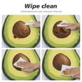 thumbnail image 4 of WYYP Cute Funny Fruit Avocado Round Table Cover with Umbrella Hole Zipper Stain Resistant Waterproof Stretch Tablecloth Washable Polyester for Outdoor Party Weddings Decorations Tablecloths White, 4 of 7