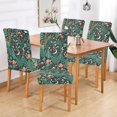 thumbnail image 2 of Yayeee 4 Pack Dining Chair Covers Stretch Parson Chairs Slipcovers Seat Protector, Green Vibrant Forest Pattern, 2 of 6