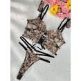 thumbnail image 3 of Leopard Flower Lace Lingerie Set (LEOPARD, S+), 3 of 4