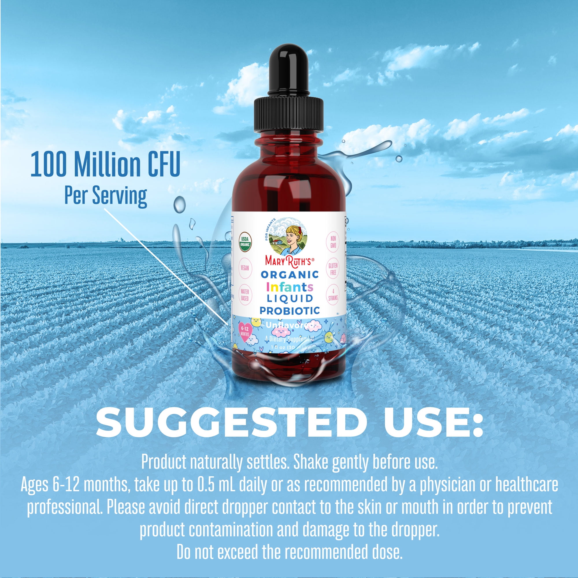 MaryRuth Organics Infant Probiotic Liquid Drops, Organic, 1 fl oz