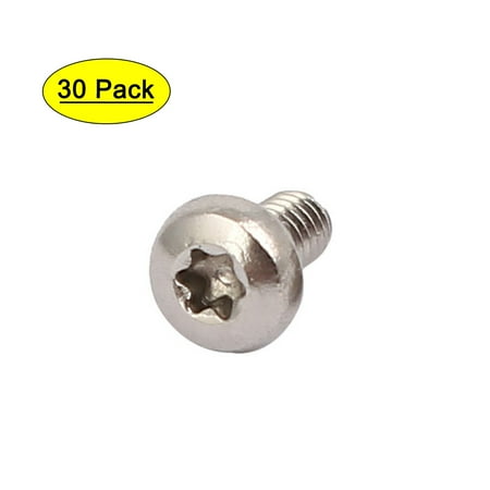 

M2x4mm 304 Stainless Steel Button Head Torx Socket Screws Fastener 30pcs