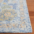 thumbnail image 3 of SAFAVIEH Micro-Loop Shanelle Floral Runner Rug, Blue/Green, 2'3" x 7', 3 of 8