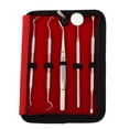 thumbnail image 1 of Set dental de 5 piezas, eliminador de sarro, limpieza de dientes, sonda dental, espejo bucal, cuidado dental, 1 of 5