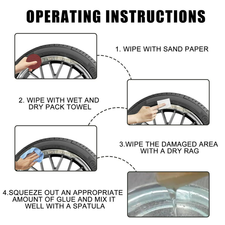  Wheel Scratch Repair Kit, Wheel Repair Adhesive Kit